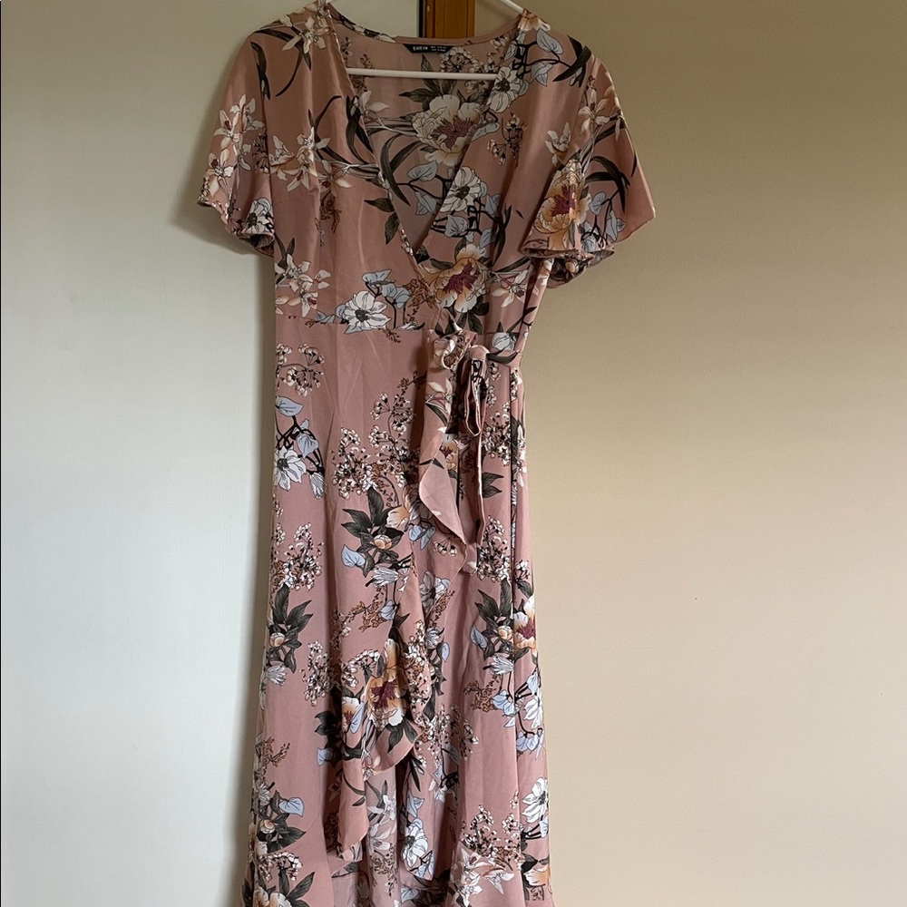 Shein floral asymmetrical dress